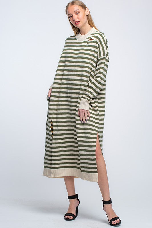 Queen of Stripes - Olive